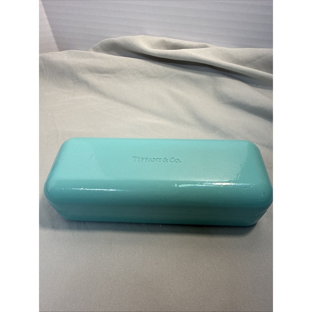 Authentic Tiffany & Co. Hard Clamshell Eyeglass Sunglasses Case Only Blue